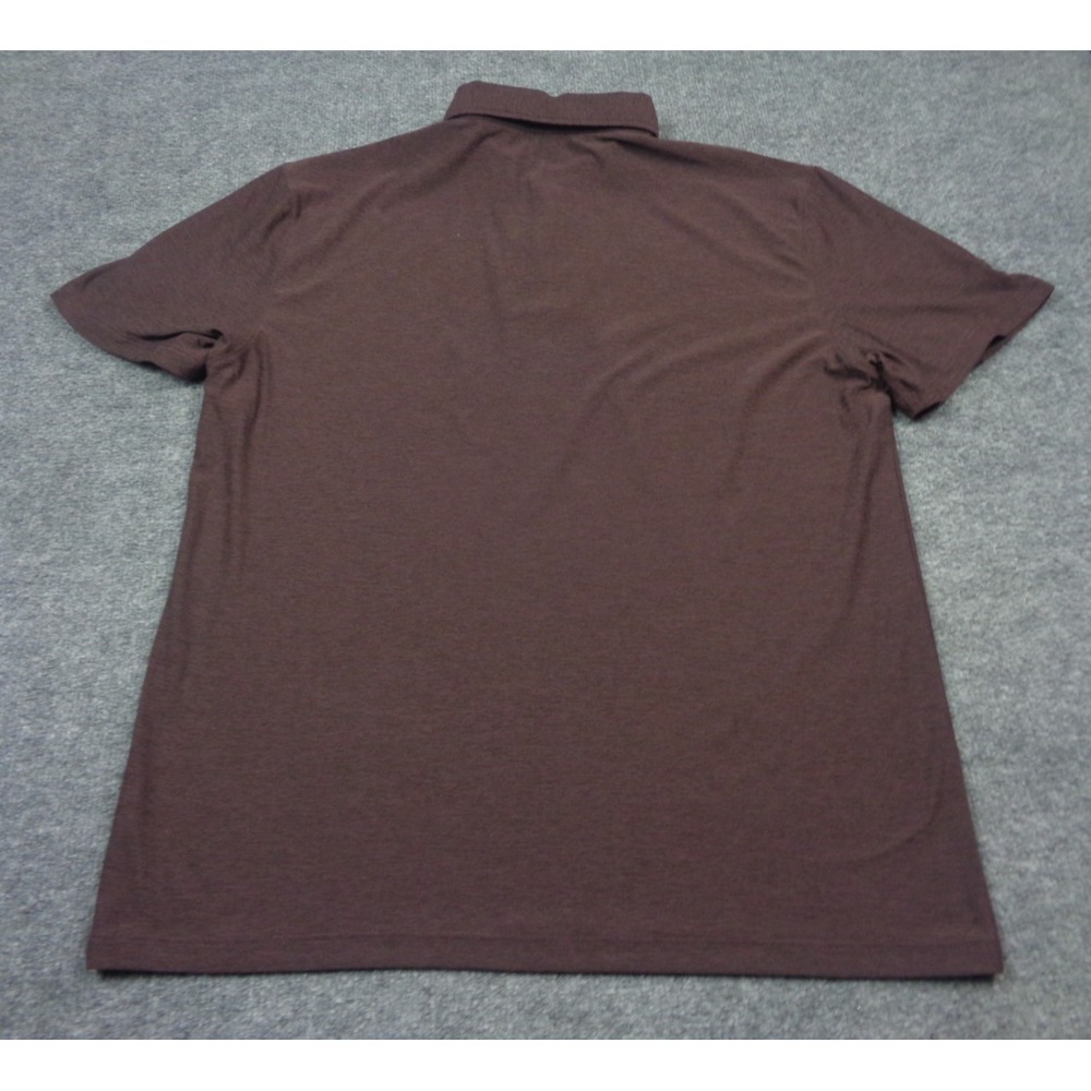 Vuori Polo Shirt Mens L Raisin Strato Tech Short Sleeve Lightweight Performance - Picture 2 of 11